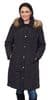 ❤️ Plus ❤️ Womens Long Black Padded Hooded Coat db3739